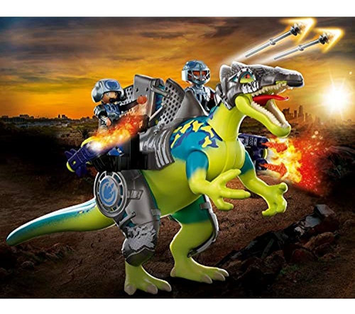 Playmobil Dino Rise Spinosaurus: Doble Poder De Defensa 