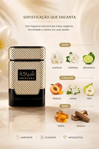 Perfume Árabe Khadlaj Shiyaaka Gold Eau De Parfum 100ml | MercadoLivre