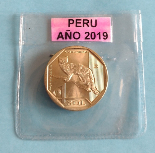 Moneda De Perú Sin Circular Gato Andino Año 2019