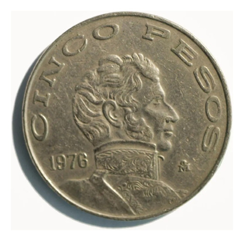 Moneda De Vicente Guerrero $5.00 1976