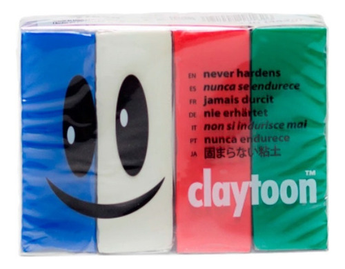 Set 4 Plastilina Van Aken Claytoon 454 G, Colores A Elección Color Holiday