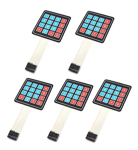 Willwin 5pcs 4x4 Interruptor De Membrana Teclado 44 Matriz