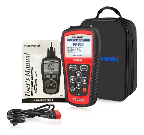 Escaner Automotor Obd2 Konnwei Lector Auto Diagnostico Kw808