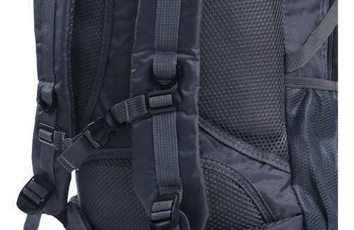 Mochila Camping Owen Mochilero Trekking 60lt Portanotebook Color Naranja Diseño De La Tela Liso