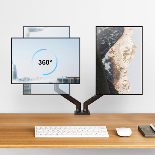 Soporte De Monitor Dual Visualización De Computadora D...