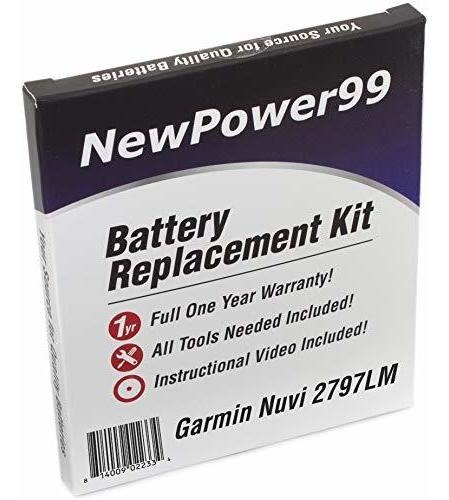 Kit De Batería Para Garmin Nuvi 2797lm Con Video, Herramient