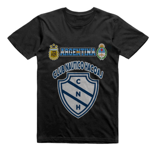 Remera Infantil Negra Nautico Hacoaj