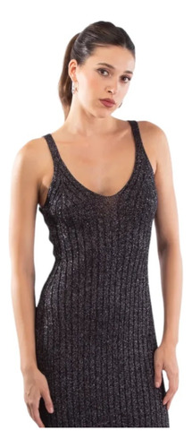 Vestido Ajustado Midi Lanilla De Verano