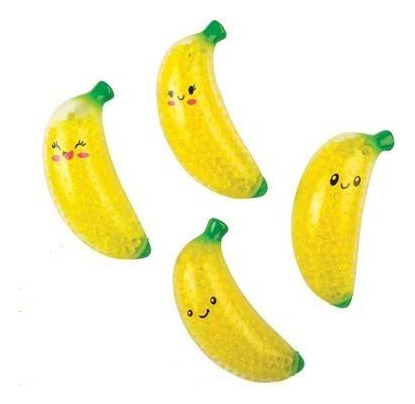 Squeezy Bead Squishy Banana 6 Pack - Sensory Stress Toys