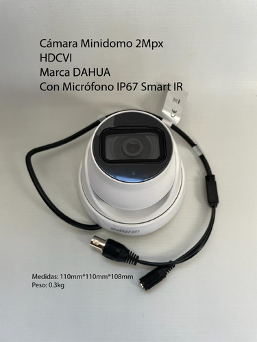 Imagen 3 de 10 de Camara Domo Full Hd 2mpx 1080p Cctv T1a21 Dahua
