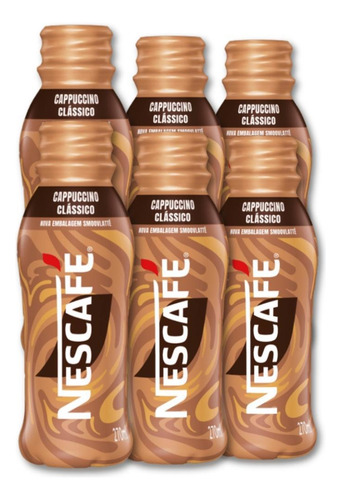 Cappuccino Nescafé Gelado Pronto Para Beber Kit 6 Un 270ml