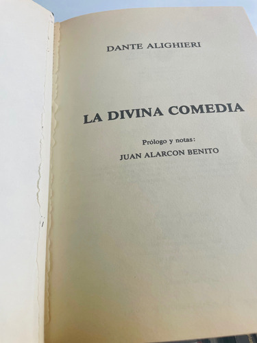 Libro De Dante Alighieri - La Divina Comedia Pasta Dura 1998 (Usado)