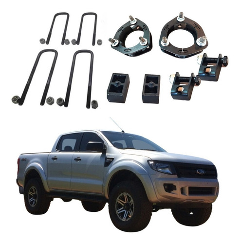 Kit Lift De Erguer Suspensão 2 Polegada Ford Ranger Xls 2017