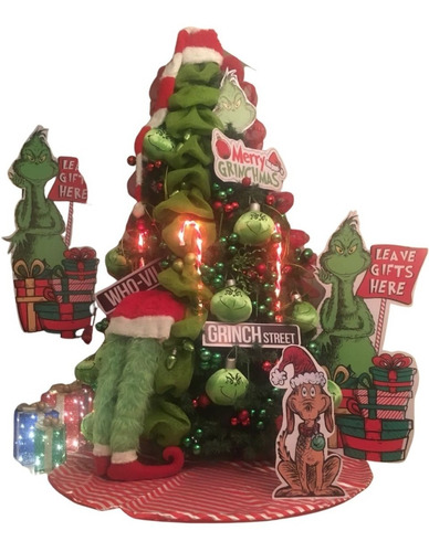 Grinch Mod 34 Letreros Paquete Arbol Navidad