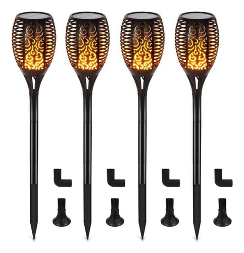 Antorcha Led Efecto Llama Fuego Para Exterior, Pack 4