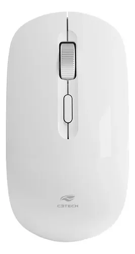 Mouse Sem Fio C3tech M-w80wh, 1600 Dpi, 4 Botões, Branco