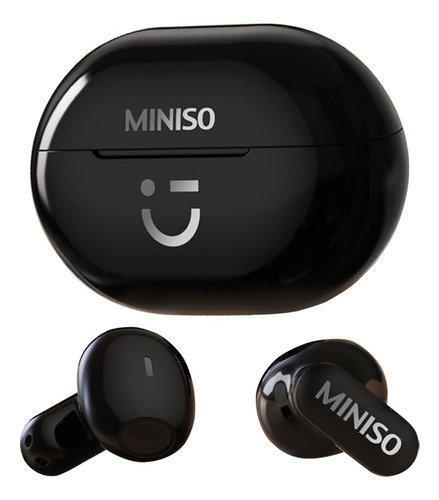 Audífonos in-ear gamer inalámbricos Miniso M08 m08 negro con luz LED