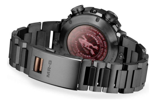 Reloj Casio G-shock Mr-g Frogman Mrg-bf1000b-1a E-watch Correa Negro Bisel Negro Fondo Negro