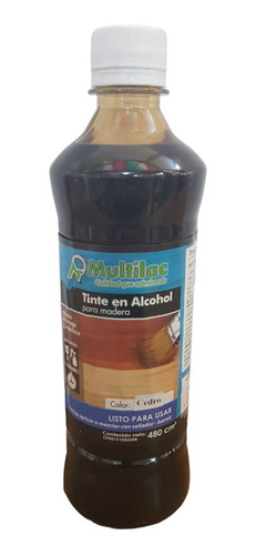 Tinta En Alcohol Para Madera Color Cedro 480cm3 Multilac