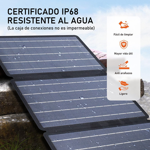 Portátil Ip67 Solar Panel Monocristalino 21w Con 5v Usb A/c