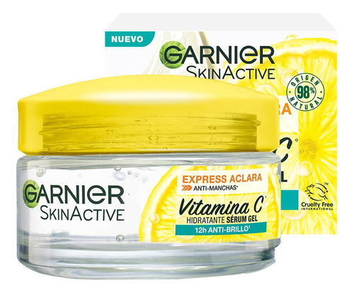 Garnier Express Aclara Gel Sérum Hidratante 50 Ml Todo Tipo De Piel Día/noche