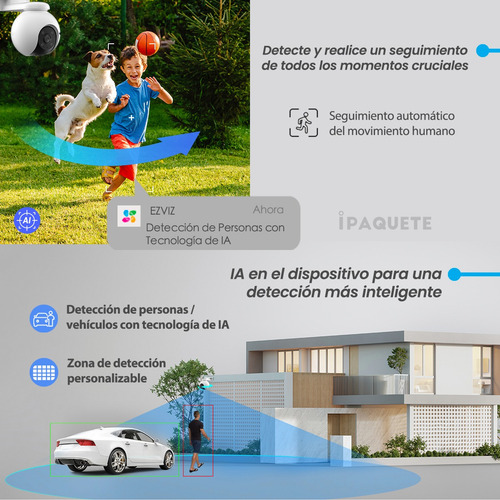 Kit 3 Cámaras Seguridad Ip Ezviz Wifi Domo Exterior 2k +32gb