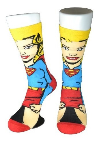 Calcetines Divertidos Animados Superheroes Supergirl 