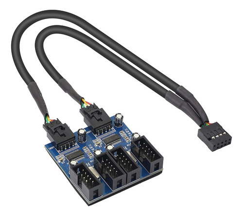 Placa Base Usb 9 Pin Header Hub Macho 1 A 2/4 Hembra Usb 2.0