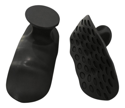 2x Agarres De Levantamiento De Pesas Almohadillas Negro