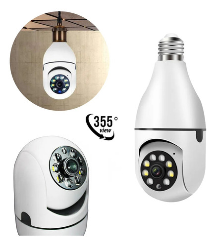 Kit 2 Câmera De Segurança Ip Wi-fi Wireless Quintal Casa Top Cor Branco