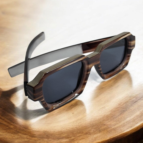 Lentes De Sol Textura Mármol Estilo Creativo Café Negro Café