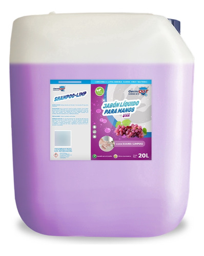 Shampoo Para Manos 20 Litros Aroma Uva