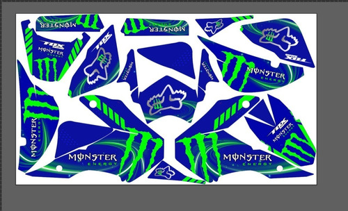 Stickers Para Moto Ft150 Grafito Mod-118