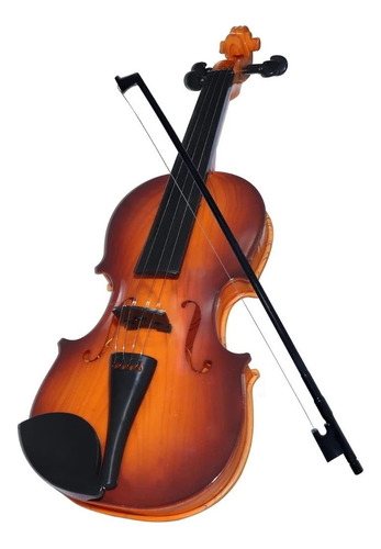 Mini Violino Infantil Plastico Musical Com 4 Cordas E Arco