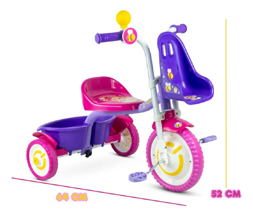 Triciclo Infantil Nathor Honey Bee - A Partir De 18 Meses