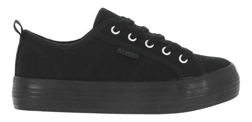 Zapatilla Bamers New Canvas Plataforma Ii Mujer Negro