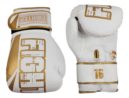 Guantes De Box Voit Fighter Blancos 16 Onzas
