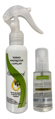 Kit Élégance Cosmetics Protector Capilar + Serum De Puntas