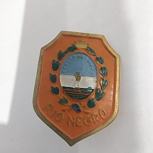 Antiguo Pin Metálico Esmaltado Escudo Río Negro (Usado)