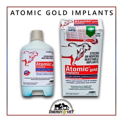 Imagem 4 de 6 de Atomic® Gold Implants 500ml Engorda Bovinos Ganho Peso