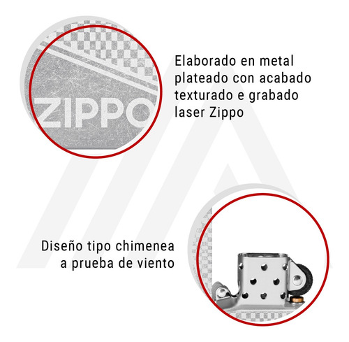 Imagen 5 de 10 de Encendedor Zippo Lighter Design Street Chrome Logo Lustre