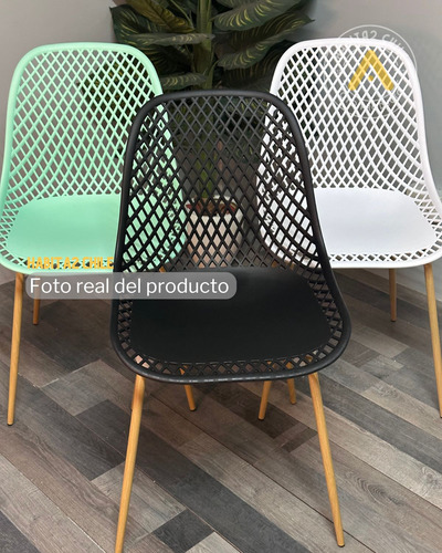 Pack 2 Sillas Terraza Cafeteria Metal Polipropileno