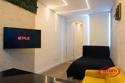 Imagem 9 de 22 de Kitnet Decorada E Totalmente Mobiliada - Nunca Usada- No Centro De São Paulo - Kn0010