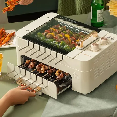 Parrillas Eléctricas Máquina De Pinchos 3 1 Multifunc...
