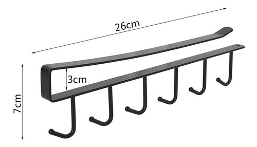 Ganchera Para Estante O Mueble De Utensilios Tazas 86036