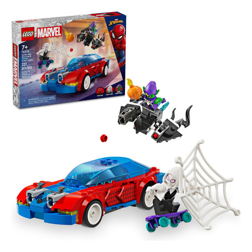 Lego Marvel Carro Do Homem Aranha Venom E Duende Verde 76279