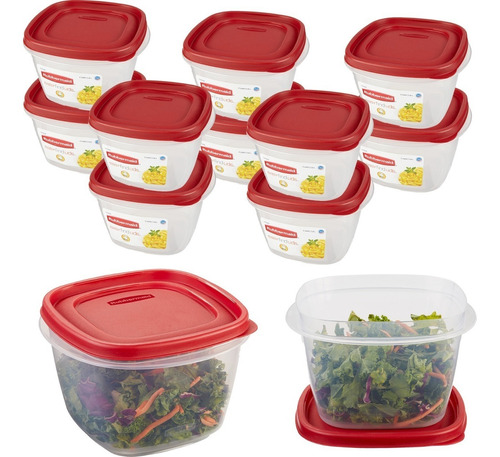 12 Contenedores Rubbermaid Easy Find Lids 1.7 L Original Usa