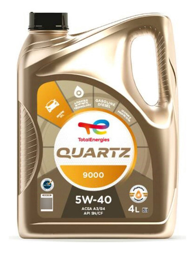 Aceite 5w40 Total 9000 Norma Vw 502.00/505.00 / 4 Litros