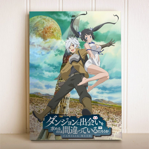 Imagem 1 de 1 de Placa Decorativa Anime Dungeon Ni Deai O Motomeru