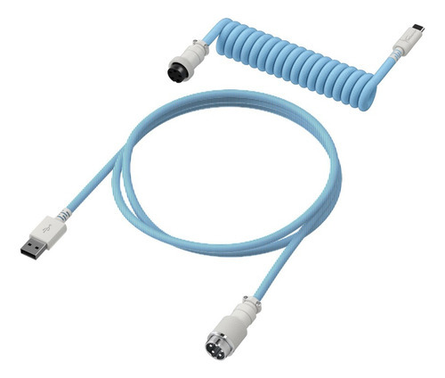Cable En Espiral Hyperx Light Blue Color del teclado Celeste